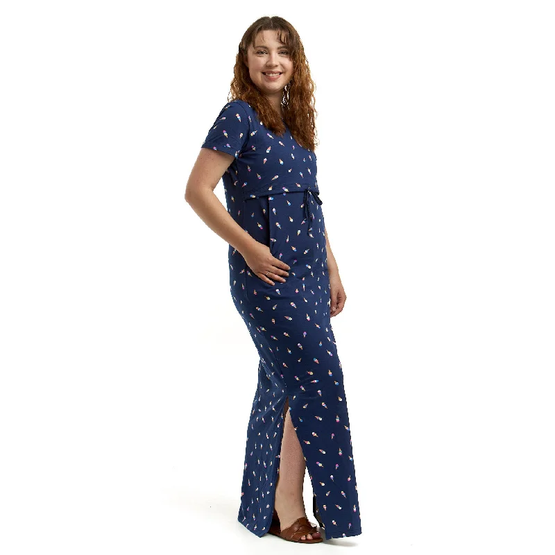 The Izzy Mumma Breastfeeding Dress - Ice Cream Print Tunics Spring floral