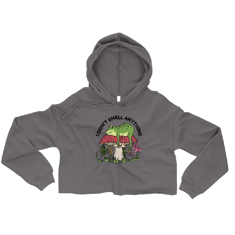 I Didn't Smell Anything Graphic Crop Hoodie Hoodie with Hem Fringe Bohemian Relaxed