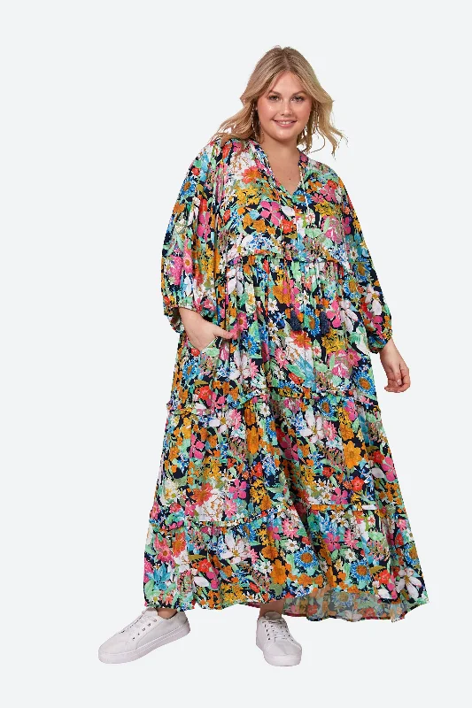 Esprit Tiered Dress Floral Print girly