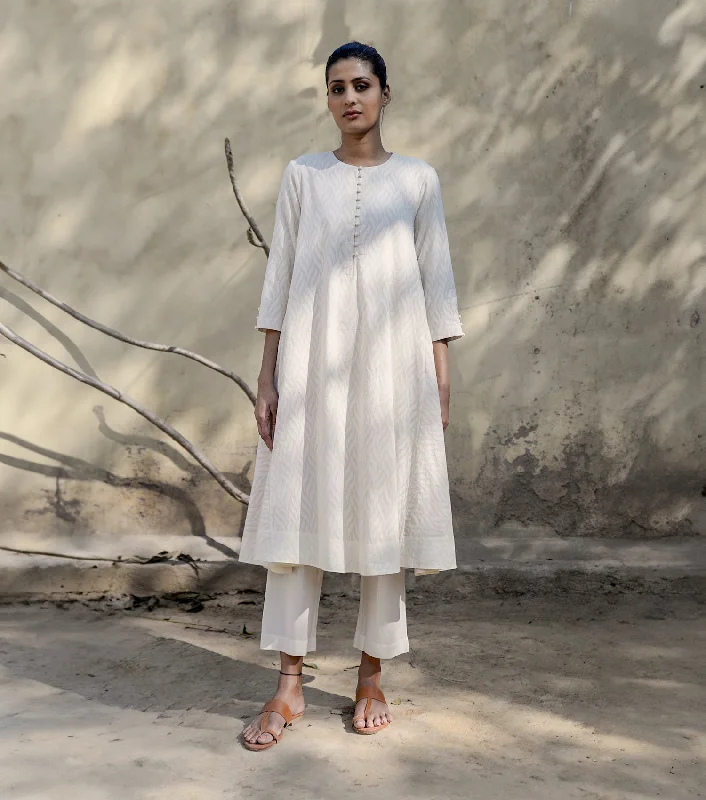 A-line cotton kurta with pants Soft Cotton Pants