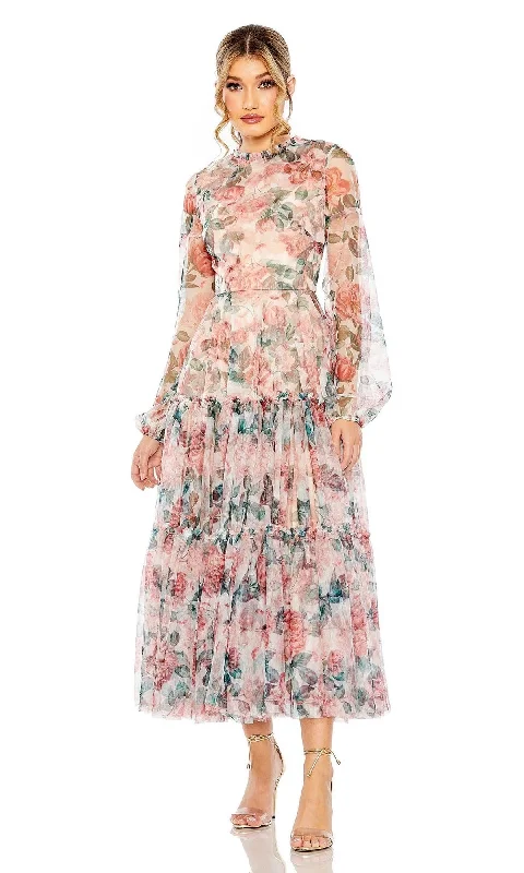 Midi Party Dress 11405 by Mac Duggal Tunics Spring floral