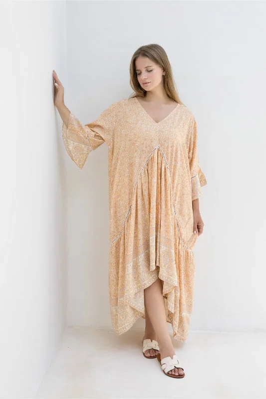 Hilo Dress - Mango Daisy Print A-Line Day Work