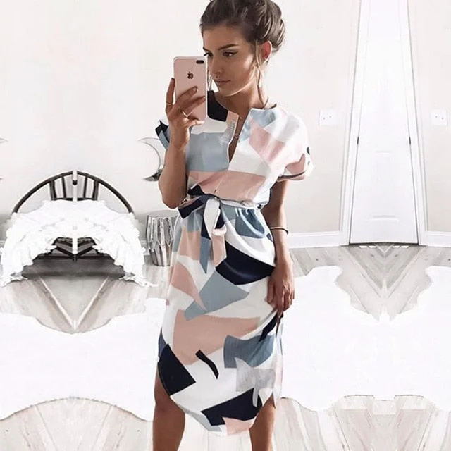 2020 Hot Sale Women Midi Party Dresses Tunics Hiking breathable