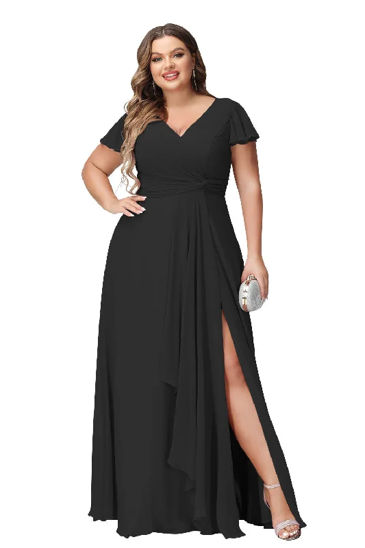A-Line/Princess V-Neck Long Wedding Party Dresses With Split Side Tunics Summer linen A-Line/Princess V-Neck Long Wedding Party Dresses With Split Side Tunics Summer linen