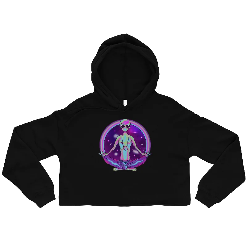 I'm At Peace Graphic Crop Hoodie Hoodie with V-Neck Classic Versatile