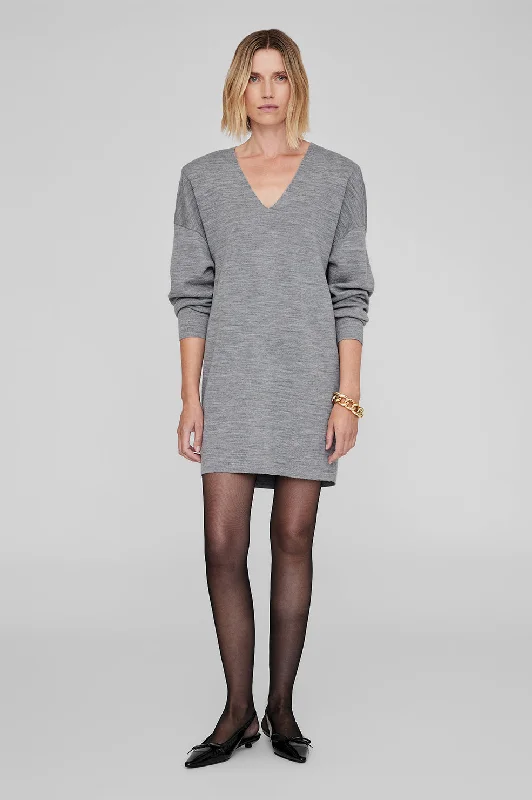 Essex Dress - Grey Melange Tunics Denim casual