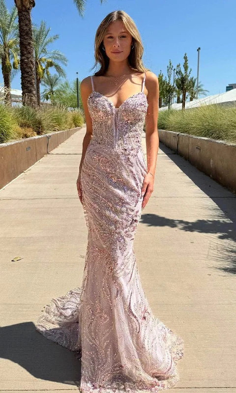 Portia and Scarlett PS25288 - Intricate Motif Prom Dress Tunics Polka dots