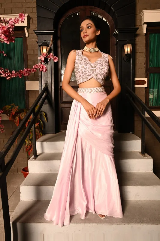 Pink Color Indo Western Skirt Dress Tunics Brand named