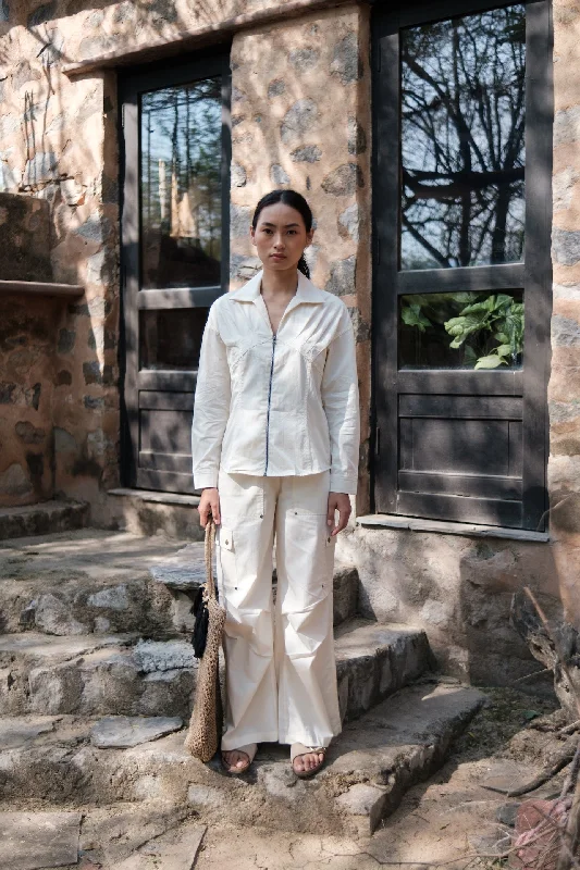The Terra Tribe Ecru Saigon Parachute Pants Trendy Work Pants