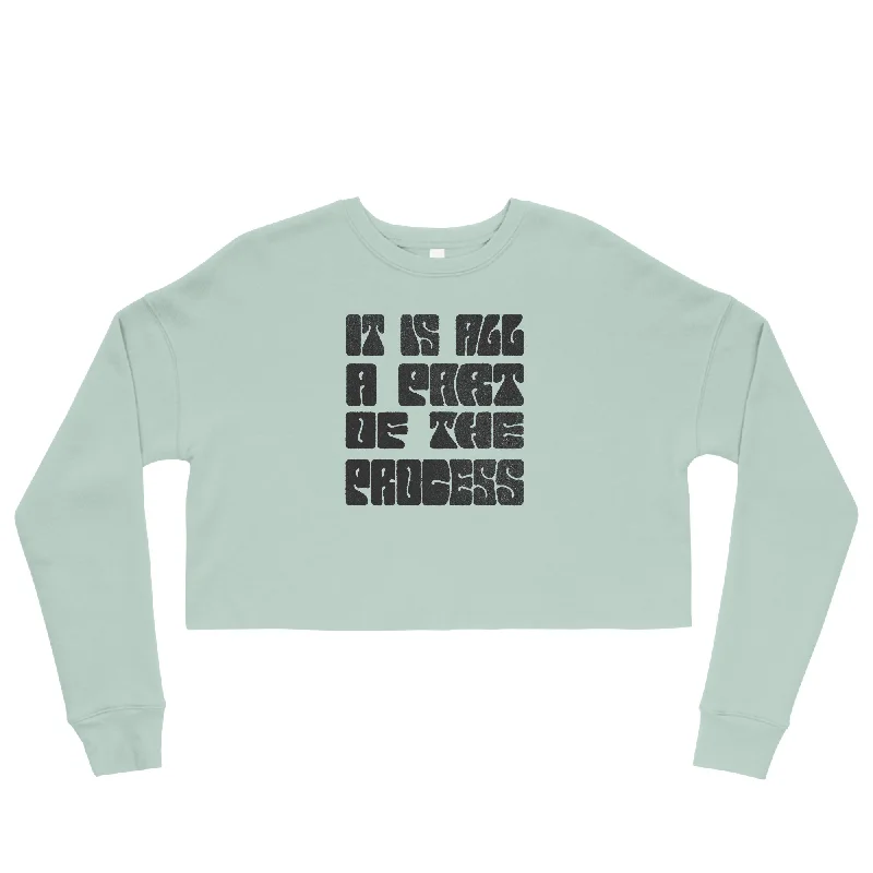 Part Of The Process Graphic Crop Sweatshirt Hoodie with Drop Shoulder Relaxed Streetwear Part Of The Process Graphic Crop Sweatshirt Hoodie with Drop Shoulder Relaxed Streetwear