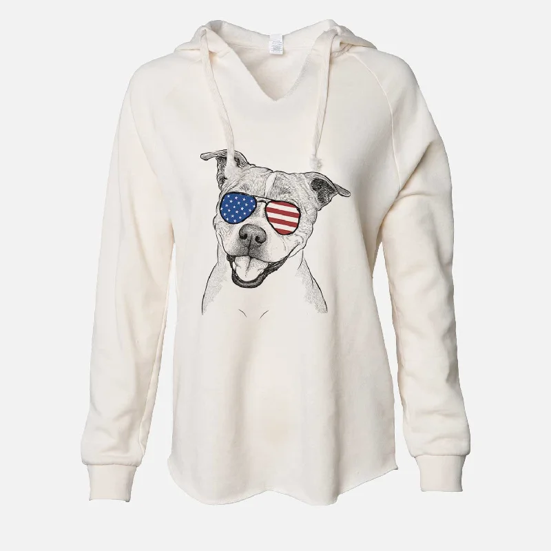 USA BrookLyn the Staffordshire Bull Terrier - Cali Wave Hooded Sweatshirt Hoodie with Half-Zip Sporty Casual USA BrookLyn the Staffordshire Bull Terrier - Cali Wave Hooded Sweatshirt Hoodie with Half-Zip Sporty Casual