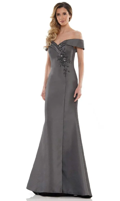 Marsoni by Colors MV1140 - Embellished Off Shoulder Formal Dress Bodycon Club Sequined