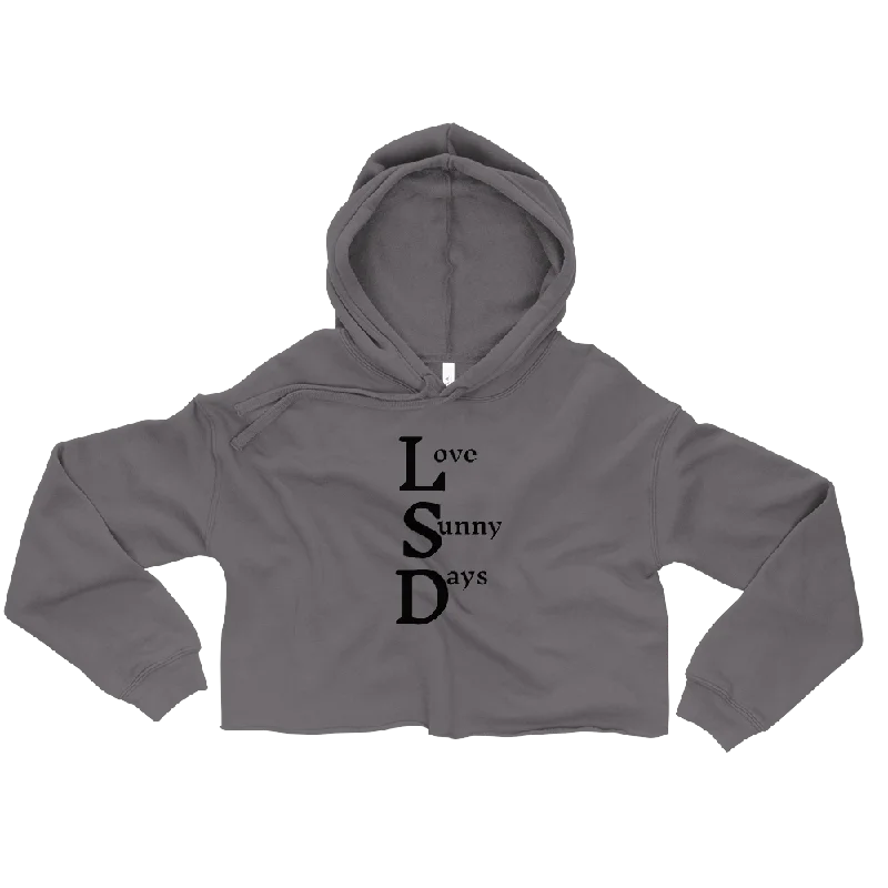 Love Sunny Days Graphic Crop Hoodie Hoodie with Button Classic Timeless
