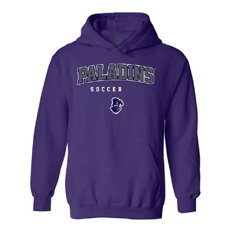 Furman - NCAA Women's Soccer : Alyssa England - Classic Shersey Hooded Sweatshirt Hoodie with High Neck Warm Protective Furman - NCAA Women's Soccer : Alyssa England - Classic Shersey Hooded Sweatshirt Hoodie with High Neck Warm Protective