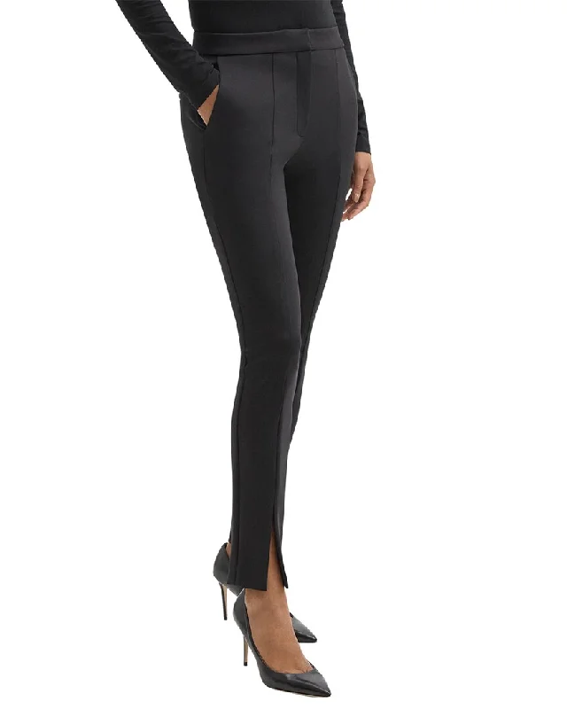 Theory High-Waist Slim Slit Pant Comfortable Pleated Pants
