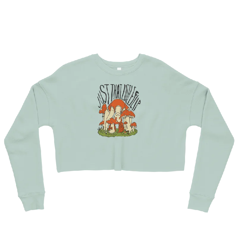 Just That Little Flip Graphic Crop Sweatshirt Hoodie with Elastic Waist Stretchable Comfortable Just That Little Flip Graphic Crop Sweatshirt Hoodie with Elastic Waist Stretchable Comfortable