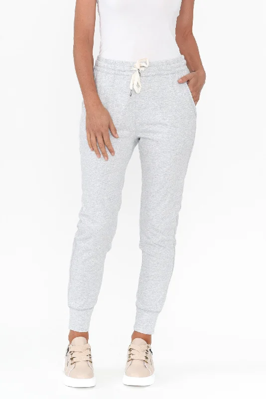 Grey Marle Wash Out Lounge Pants Modern Skinny Pants