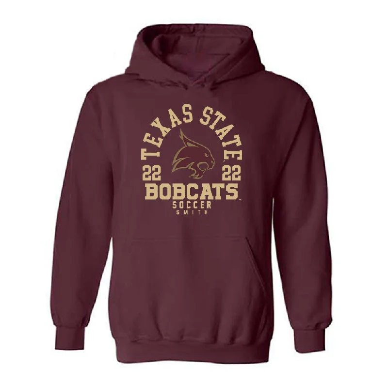 Texas State - NCAA Women's Soccer : Kaylie Smith - Classic Fashion Shersey Hooded Sweatshirt Hoodie with Hem Ribbing Snug Secure Texas State - NCAA Women's Soccer : Kaylie Smith - Classic Fashion Shersey Hooded Sweatshirt Hoodie with Hem Ribbing Snug Secure