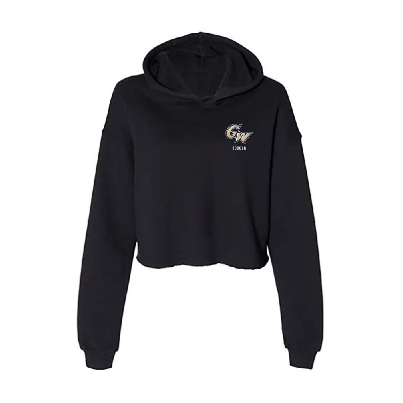 GWU - NCAA Women's Soccer : Addi Verdon - Women's Crop Fleece Hoodie Hoodie with Camouflage Military Edgy GWU - NCAA Women's Soccer : Addi Verdon - Women's Crop Fleece Hoodie Hoodie with Camouflage Military Edgy