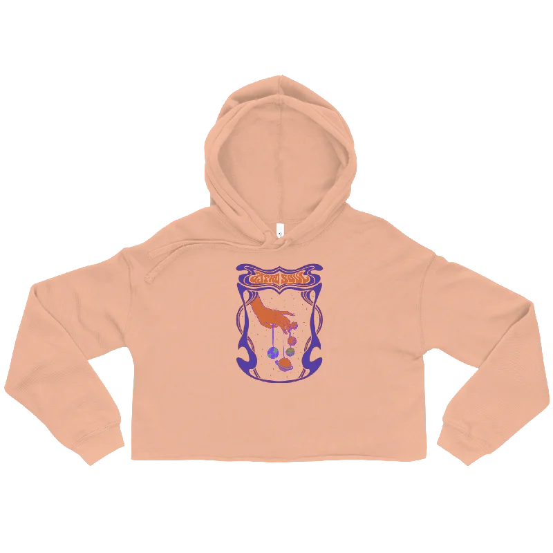 Astro Soul Graphic Crop Hoodie Hoodie with High Neck Warm Protective