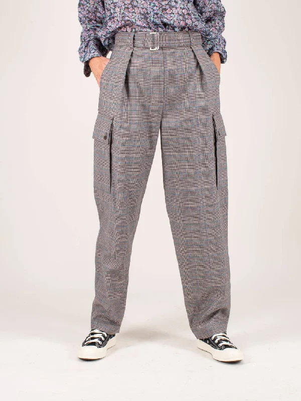 BATTLE Pants  Check Cozy Full-Length Pants