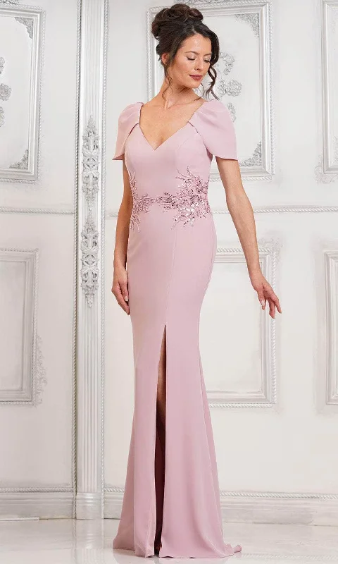 Marsoni by Colors MV1297 - Embroidered High Slit Evening Dress Tunics Practical easy-care
