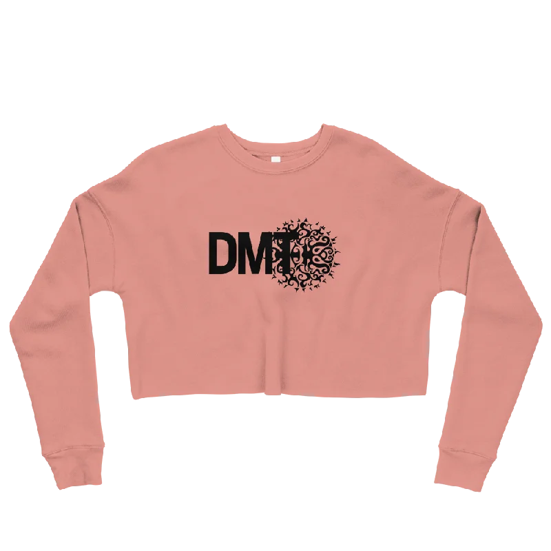 Dimitri Graphic Crop Sweatshirt Hoodie with Toggle Buttons Decorative Unique