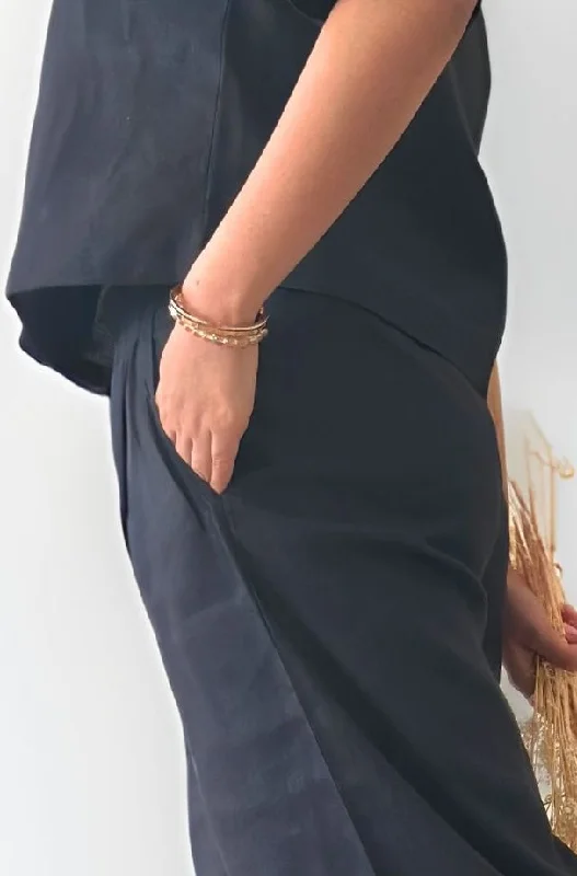 Multi Pocket Hemp Wide Leg Pants | Truffle Comfy Cargo Trousers