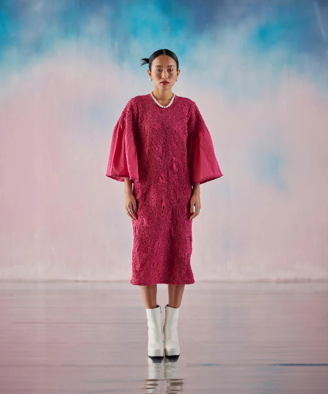Fully Smocked Bell Sleeve Dress sweetheart Neckline Romantic