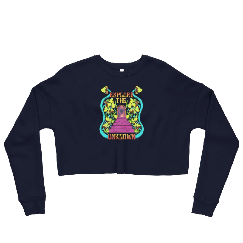 Explore The Unknown Graphic Crop Sweatshirt Hoodie with Batwing Sleeves Loose Dramatic Explore The Unknown Graphic Crop Sweatshirt Hoodie with Batwing Sleeves Loose Dramatic