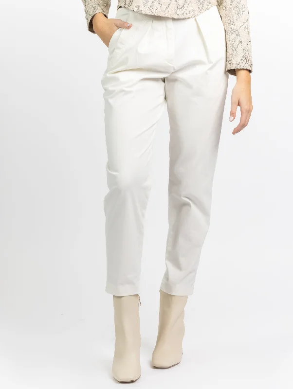IRO Lolian High-Waisted Pants Ecru Stylish Casual Pants