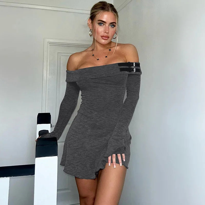 Advbridge Elegant Off Shoulder Mini Dress for Women Autumn Fashion Long Sleeve Slim Party Dress Lady Casual Dress Club Outfits 2024 Peplum Ruffle Cocktail Advbridge Elegant Off Shoulder Mini Dress for Women Autumn Fashion Long Sleeve Slim Party Dress Lady Casual Dress Club Outfits 2024 Peplum Ruffle Cocktail