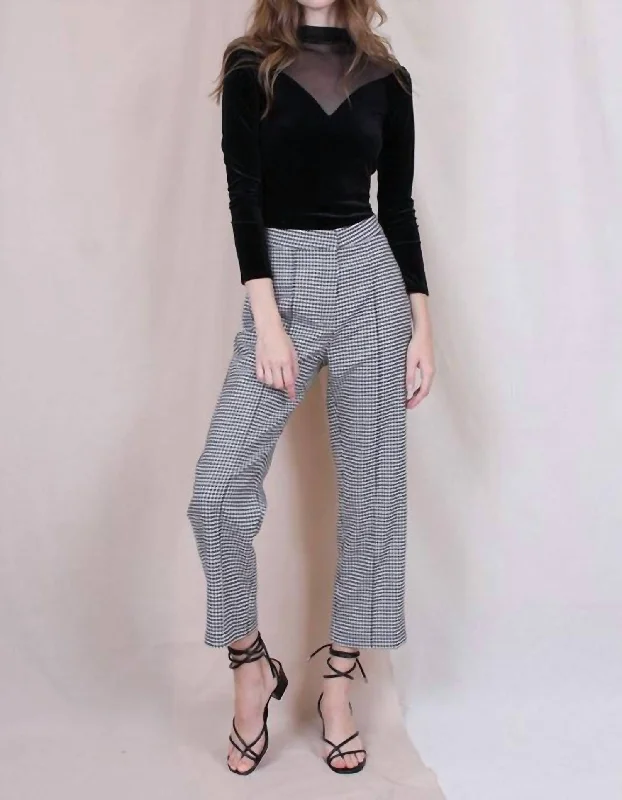 City Life Pants In Black/white Cozy Lounge Pants