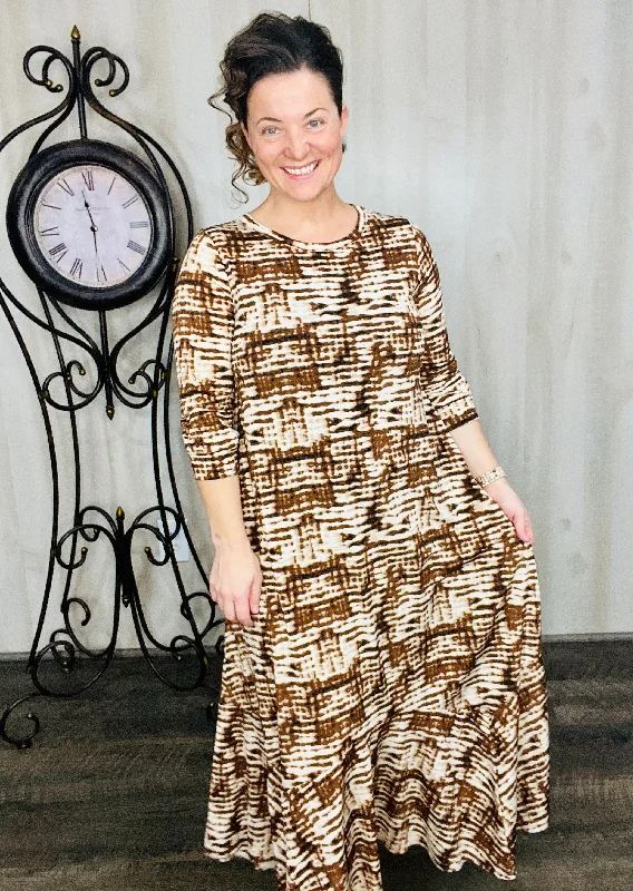 Melody Brown Love Dress Tunics Corduroy durable