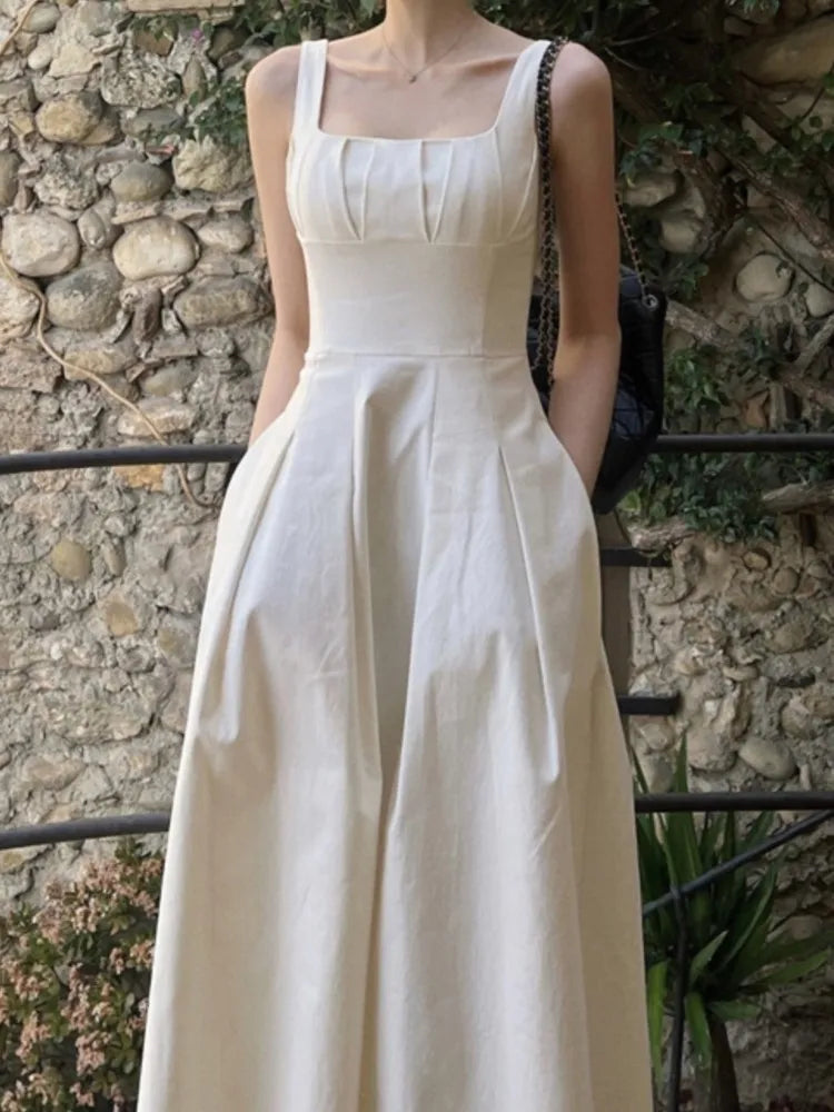 Advbridge Elegant and Chic Women Fashion Party Dress Sleeveless Strap Casual A-Line Solid Vintage Birthday Clothes Female Robe Vestidos Tunics Stylish modern Advbridge Elegant and Chic Women Fashion Party Dress Sleeveless Strap Casual A-Line Solid Vintage Birthday Clothes Female Robe Vestidos Tunics Stylish modern