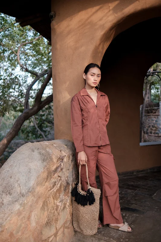 The Terra Tribe Copper Saigon Parachute Pants Classic Cropped Pants