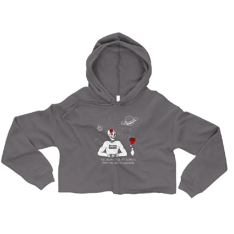 Observer Graphic Crop Hoodie Hoodie with Slim Fit Tailored Modern