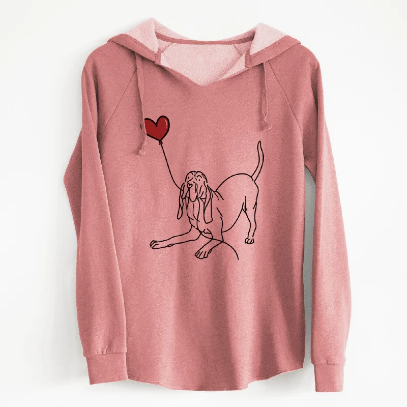 Bloodhound Heart String - Cali Wave Hooded Sweatshirt Graphic Hoodie Design Print