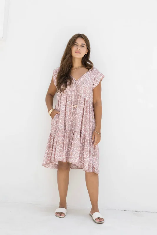 Isola Dress - Dusty Pink Iris Pink Tunics Ceremony elegant