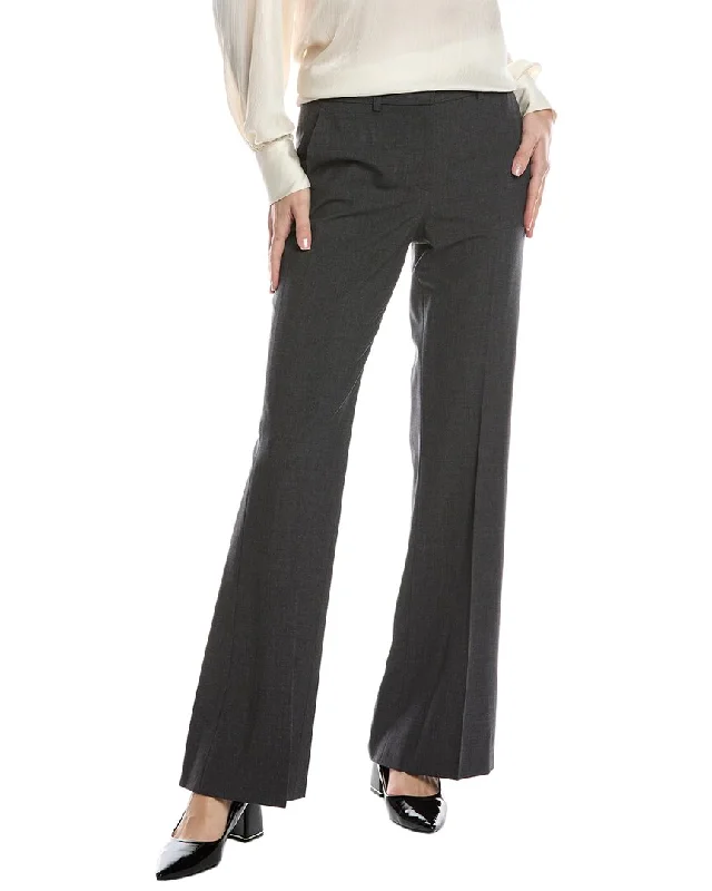 Theory Demitria Wool-Blend Pant Chic Wool Trousers