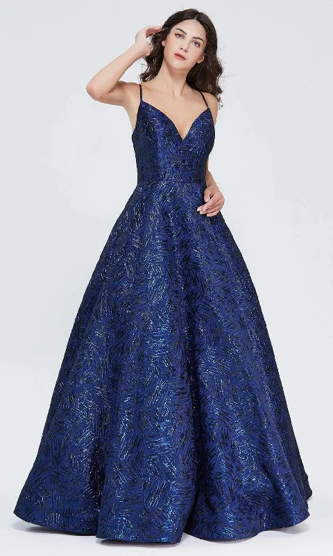 J'Adore Dresses J20024 - Sequined Ballgown Boatneck Modish Everyday