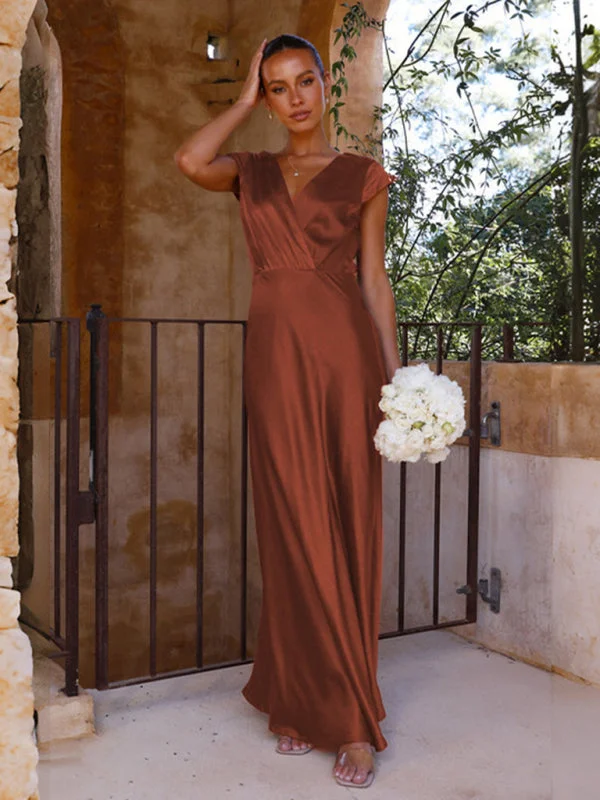 Women's V-neck Sexy Party Dress Mermaid Long Skirt Tunics Sophisticated sleek