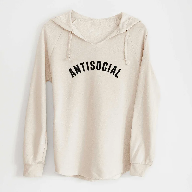 Antisocial - Articulate Collection - Cali Wave Hooded Sweatshirt Hoodie with Hem Elastic Stretchable Comfortable Antisocial - Articulate Collection - Cali Wave Hooded Sweatshirt Hoodie with Hem Elastic Stretchable Comfortable