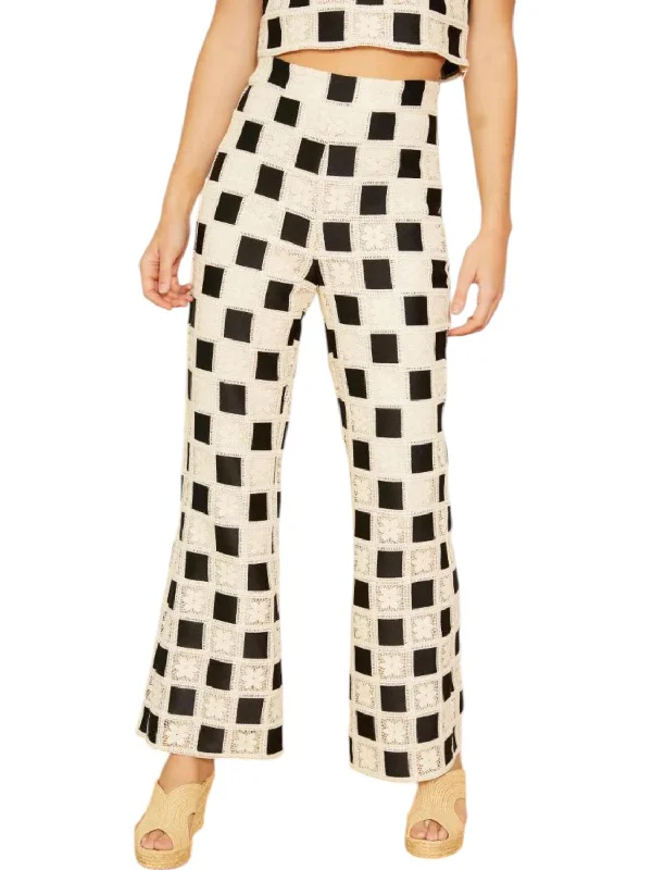 Amy Pants In Tantine Crochet Comfortable Denim Pants