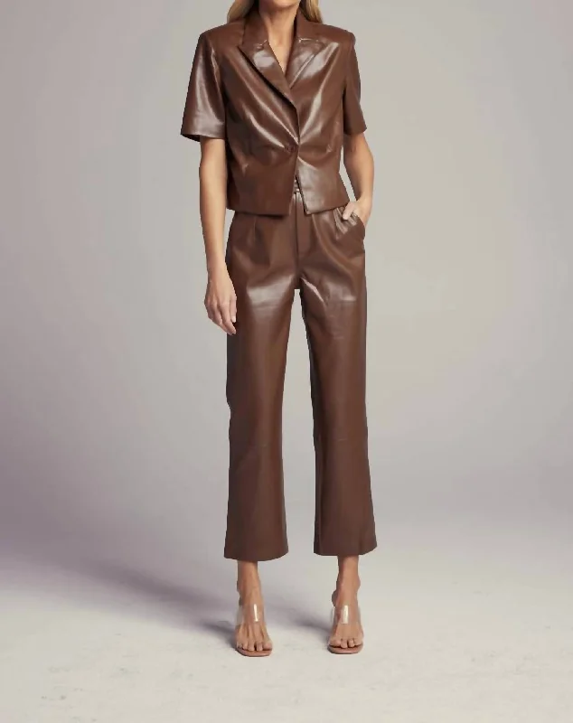 Rucker Pants In Chocolate Brown Classic Bootcut Trousers