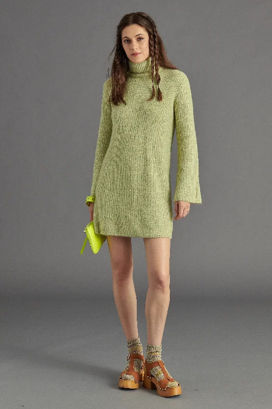 Abbie Sweater Dress Zippered Buttoned Snapped