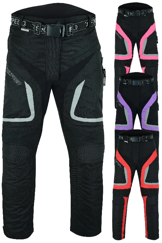 Womens Motorcycle Motorbike Trousers Waterproof Ladies With Biker Armour Protect Chinos Cotton Straight Leg