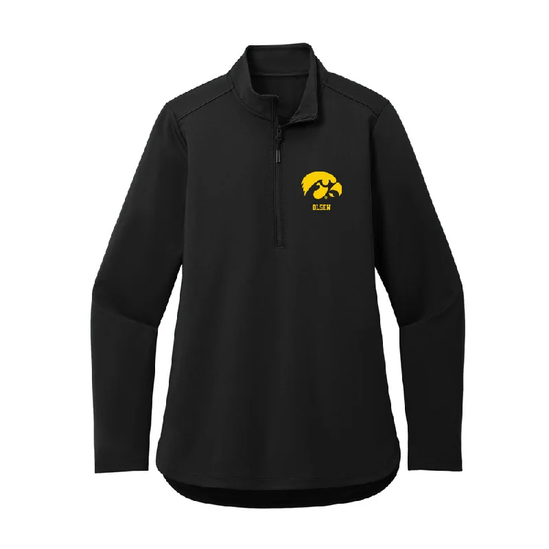 Iowa - NCAA Women's Basketball : Lucy Olsen - Women's Premium Quarter Zip Jacket Chenille Jacket Brocade Jacket Lace Jacket Iowa - NCAA Women's Basketball : Lucy Olsen - Women's Premium Quarter Zip Jacket Chenille Jacket Brocade Jacket Lace Jacket