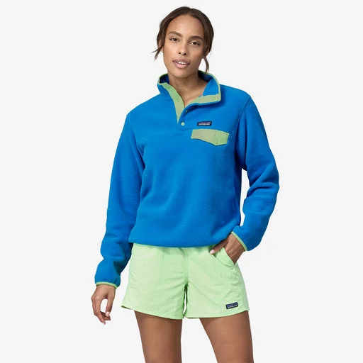 Patagonia Women's Lightweight Synchilla® Snap-T® Fleece Pullover - Vessel Blue Lapel Neck Sweater