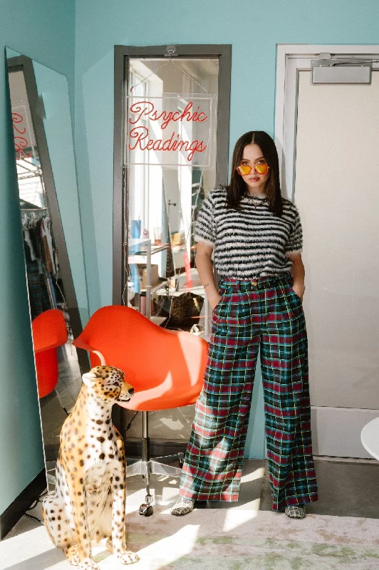 GILF Wide Leg Trousers in Blue + Wine Trousers Cargo pockets